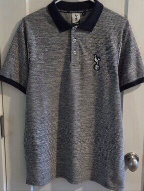Tottenham Hotspur Football Club Official Textured Polo Shirt - Size Large - Meas